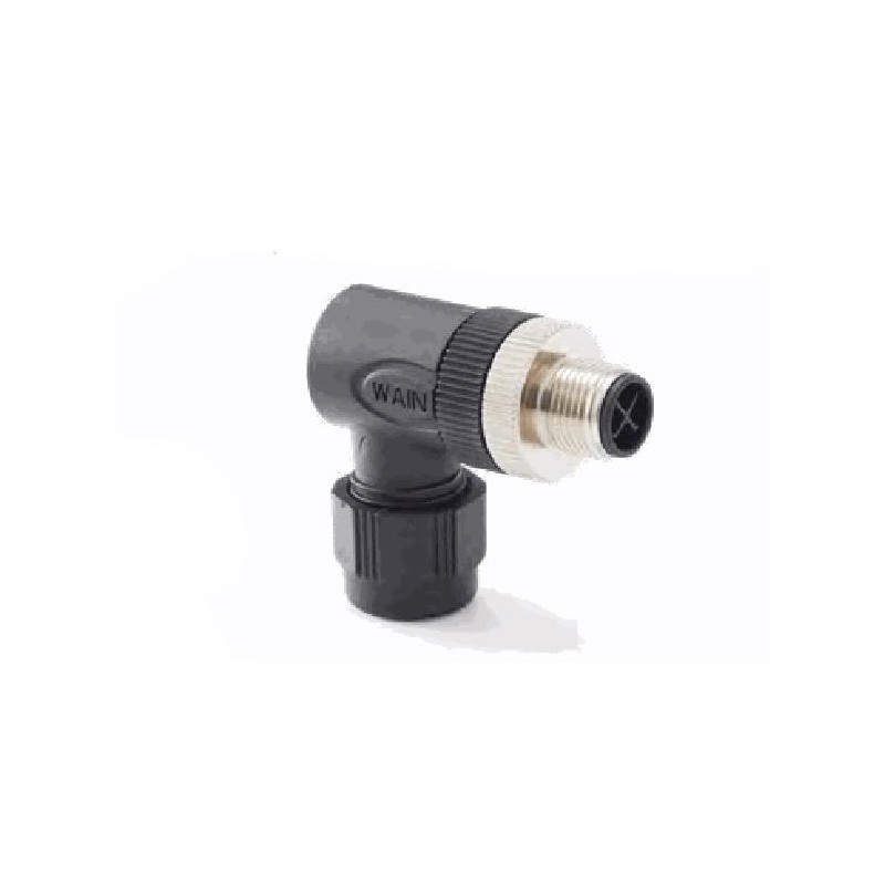 Connecteur mâle M12, 3 pol., S Encoding IP67, 3.6A, non-blindé